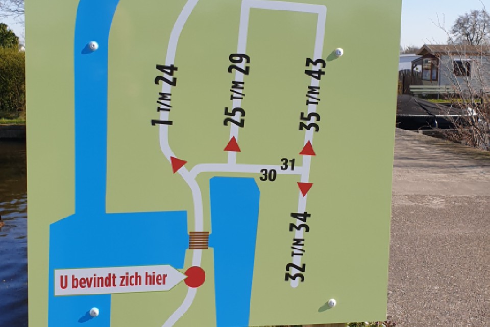 Plattegrond van de camping